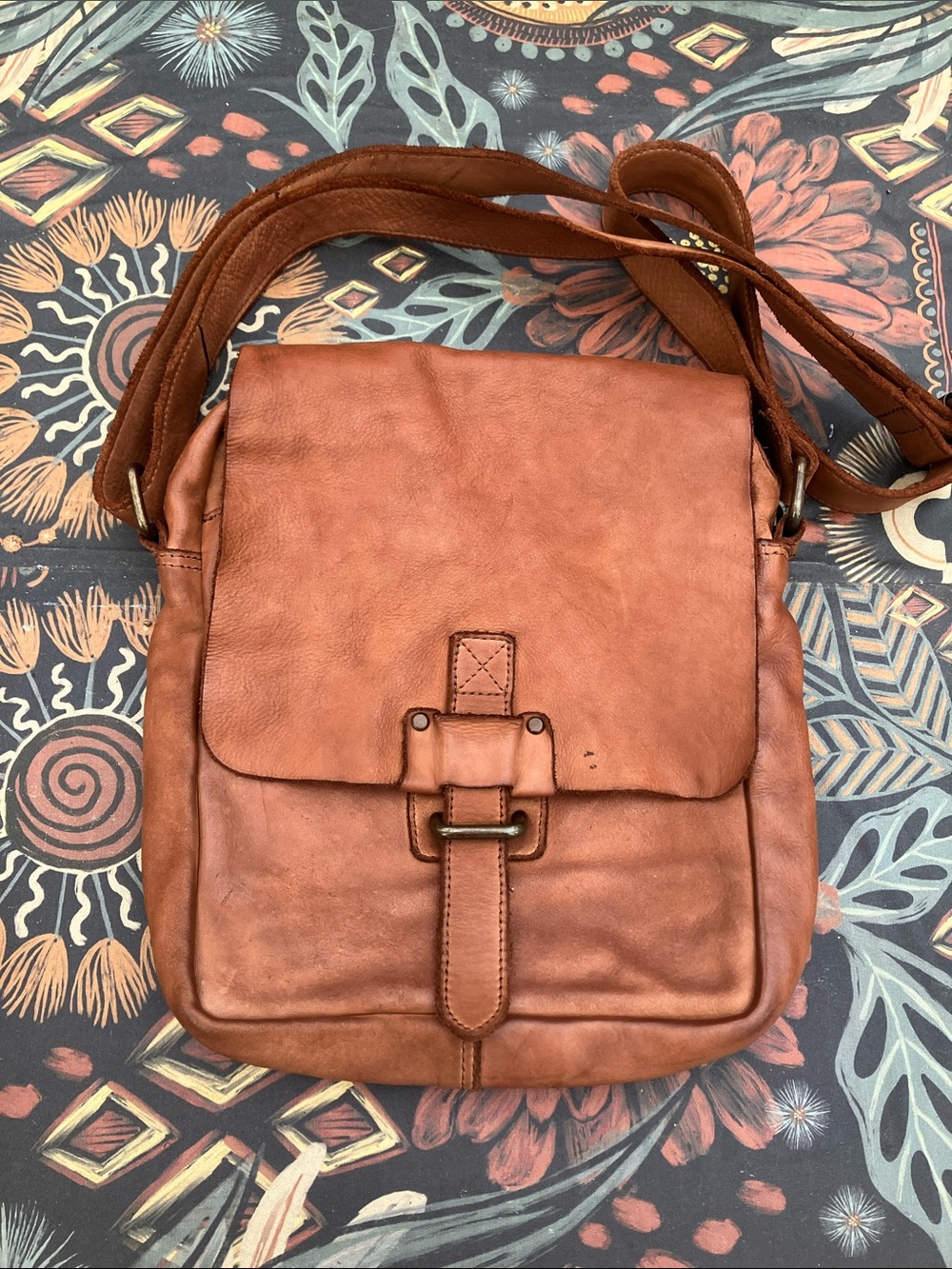 Harbour 2nd Tan Leather Flap Crossbody
